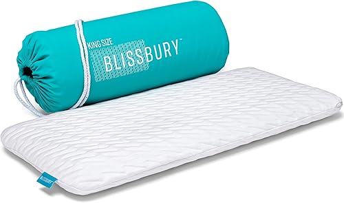BLISSBURY Almohada ultra fina tamaño King de 2.6 pulgadas para dormir, almohada plana de espuma viscoelástica de primera calidad, almohada para