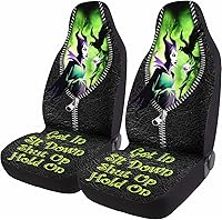 Vista 65 de Horror Nightmare Skellington - 2 fundas de asiento delantero para automóvil, camión, SUV, regalos de Navidad, funda de asiento de cubo duradera, 03.