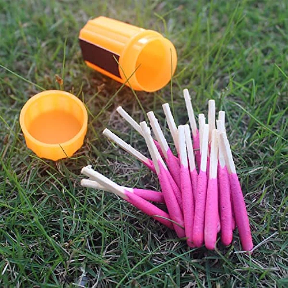 Kit de Cerillas Impermeable de Supervivencia a Prueba de Tormentas para Senderismo Camping (60 piezas)