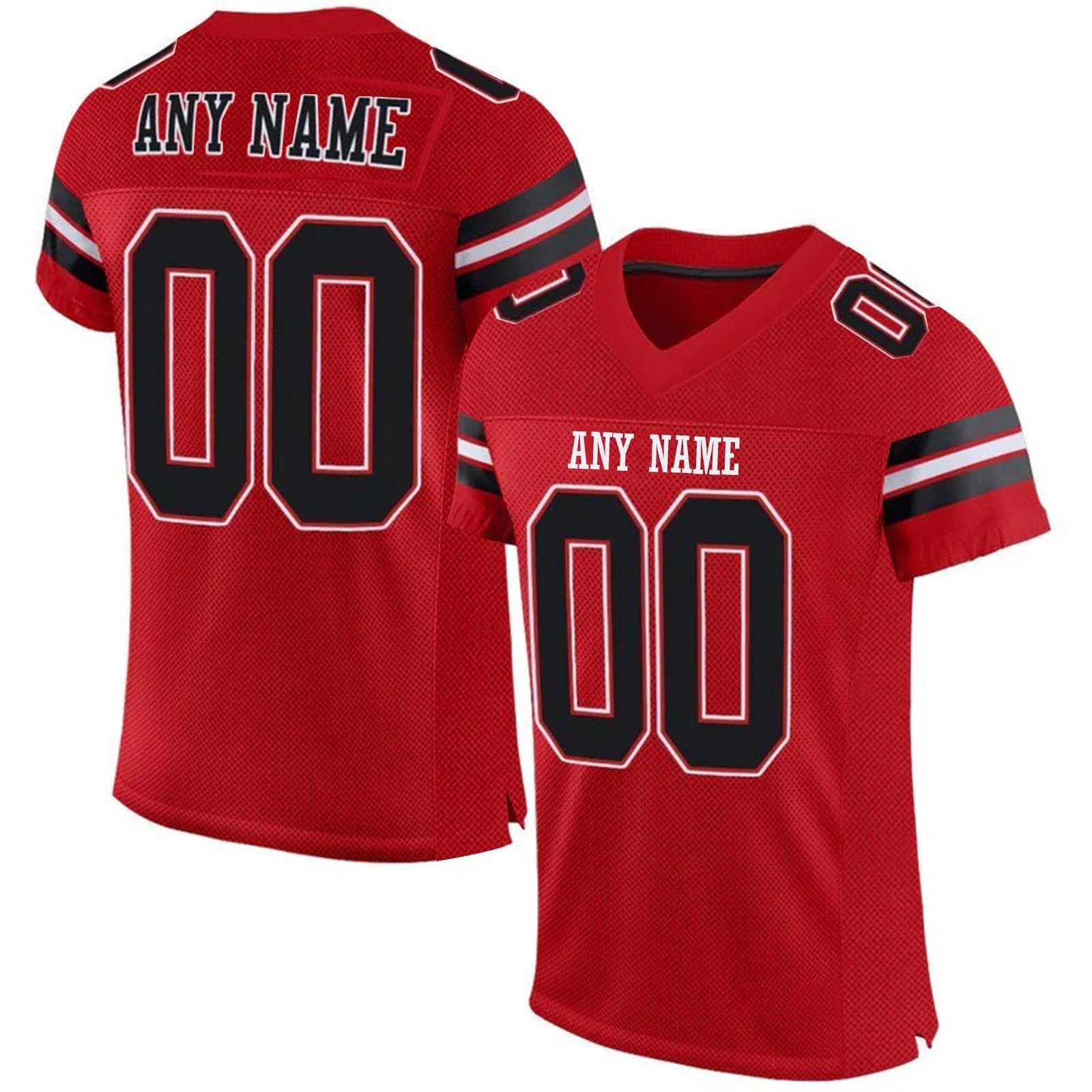 Mens American Football Jersey Personalized Sports T Shirt Quick Dry Breathable Short Sleeve Tee Shirt for Women Kids S-7XL