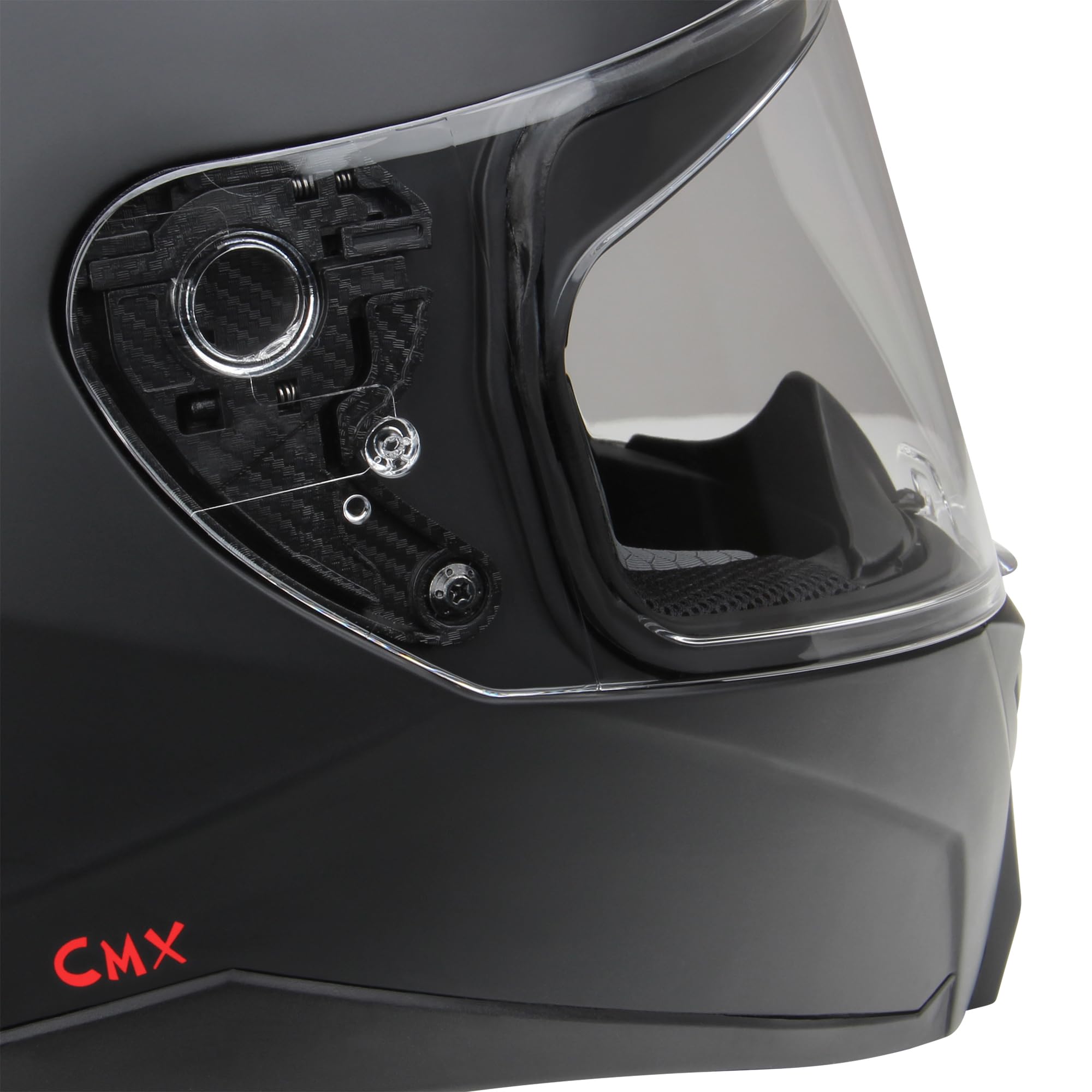 Motorradhelm Integralhelm CMX Blacky L schwarz matt Visier klar getönt Zusatzvisier