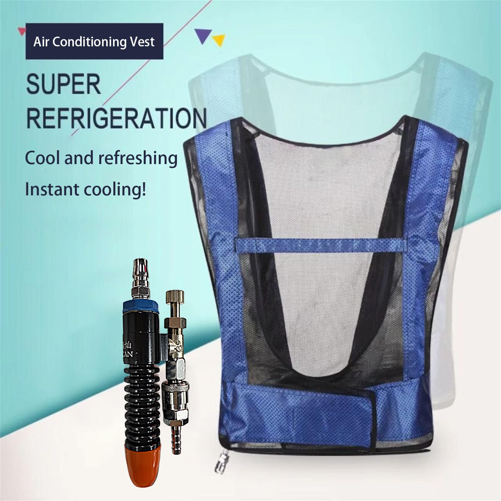 Accessoires de refroidissement à air comprimé en acier soudé pour la sécurité industrielle sur le chantier, équipement léger résistant à la chaleur, gilet pour systèmes de pression d'air de soudage