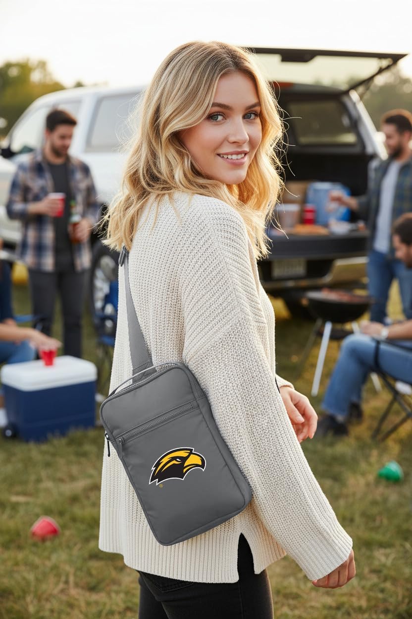 Broad Bay Southern Miss Crossbody Bag - Versatile Travel, Sports, or Gameday Waist Pack for USM Fans and Alumni, Men or Women