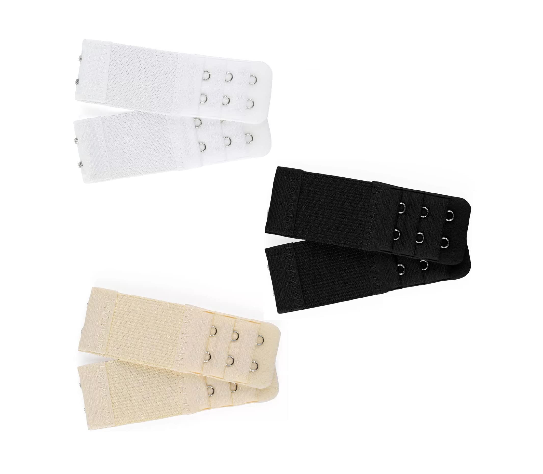 blago Women's Soft Comfortable Elastic Bra Extenders Bra Extension Strap 2 Hook 3 Row Lady's Bra Extender Bra Band-picture-58