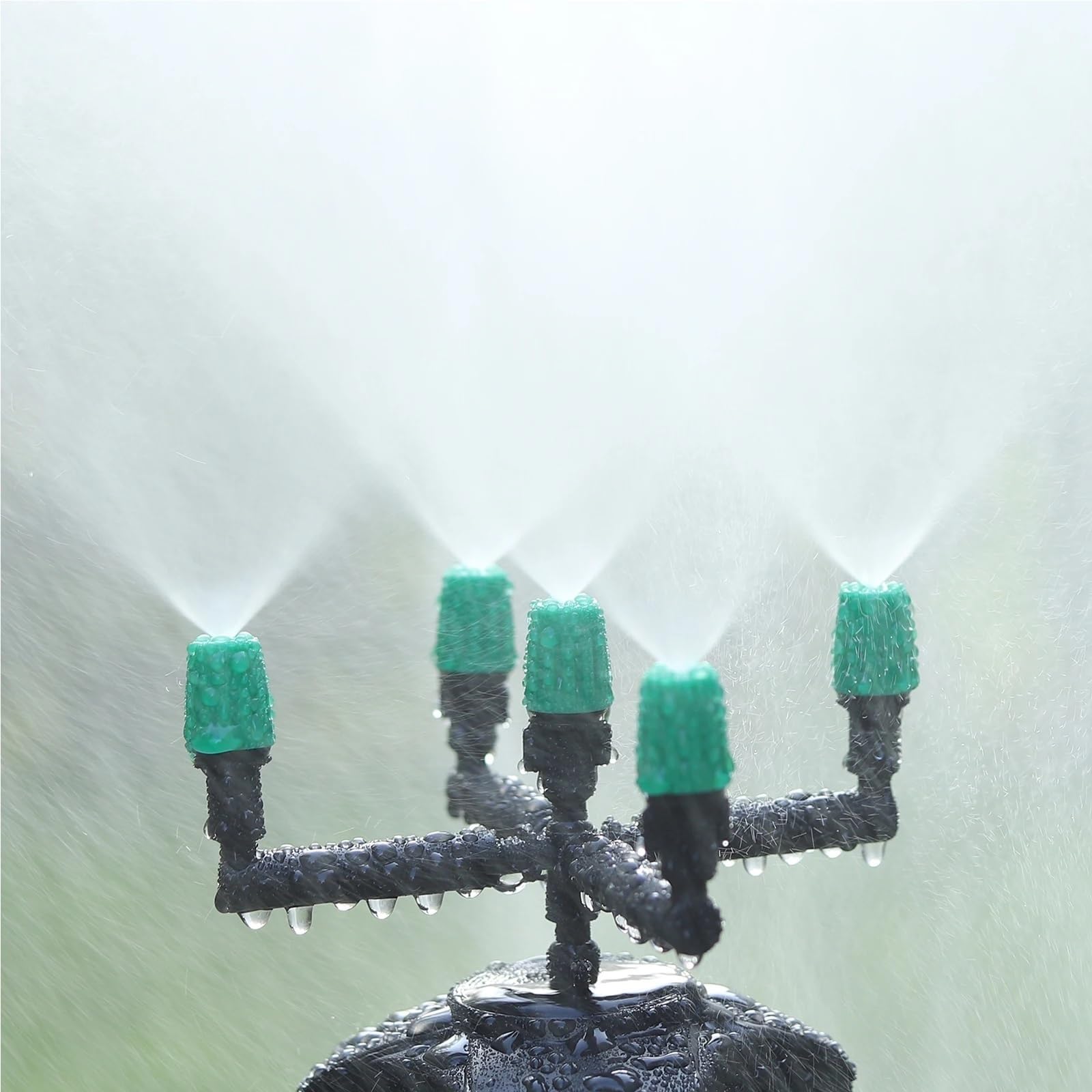 Aspersor Giratorio Ajustable en 360 Grados, 5-Way Atomizing Nozzle 1/2 Inch For Garden Irrigation Cooling Humidifying 1/5/10 Pcs(5Pcs)