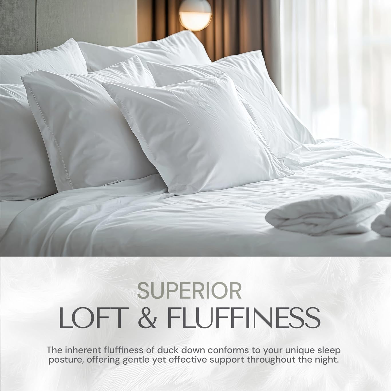 Bryar Wolf Premium Duck Down & Goose Feather Filling – 90/10 White Mix (2 lb) | Ultra-Soft, Breathable, Hypoallergenic Bulk Stuffing for Pillows, Cushions, Bedding, Jackets & DIY Crafts