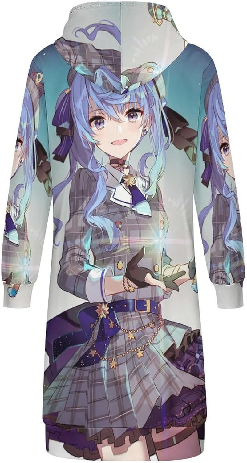 星街すいせい トップス パーカー レディース アウター ビック シルエット オーバー サイズ ロング ワンピース 長袖 アウター ト