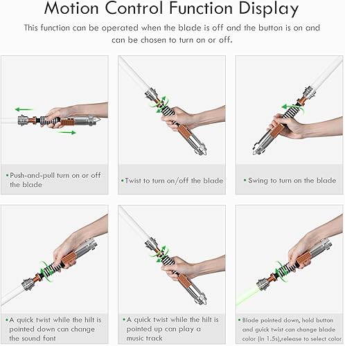 Miniatura 29 de CUSTOM SABER Sable de luz Xenopixel 3.0 de oscilación suave, sable de luz de 34 fuentes de sonido, control de movimiento, sables de luz que cambian