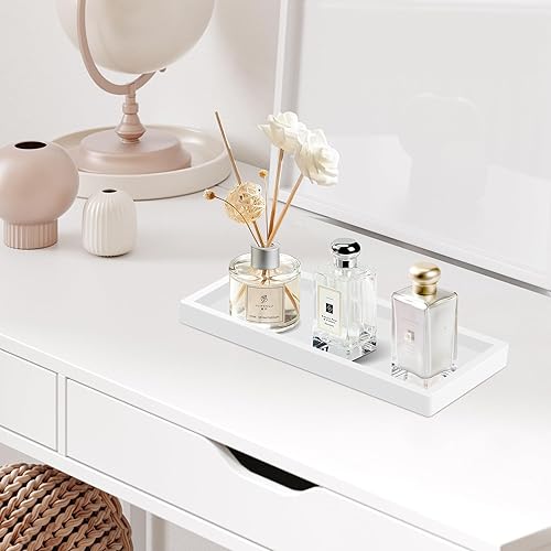 Miniatura 6 de EGWON - Bandeja de tocador de baño, bandeja dispensadora de jabón de silicona original, bandeja de inodoro inastillable para tocador, bandeja de