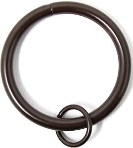 Urbanest Set of 28 1 1/2" Metal Curtain Eyelet Rings, Bronze