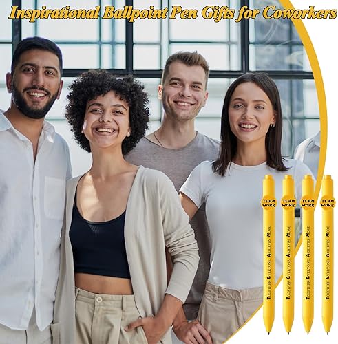 Vista 26 de Fuutreo 50 unidades de regalos de agradecimiento a los empleados, bolígrafos inspiradores, citas motivacionales, bolígrafos con cara sonriente