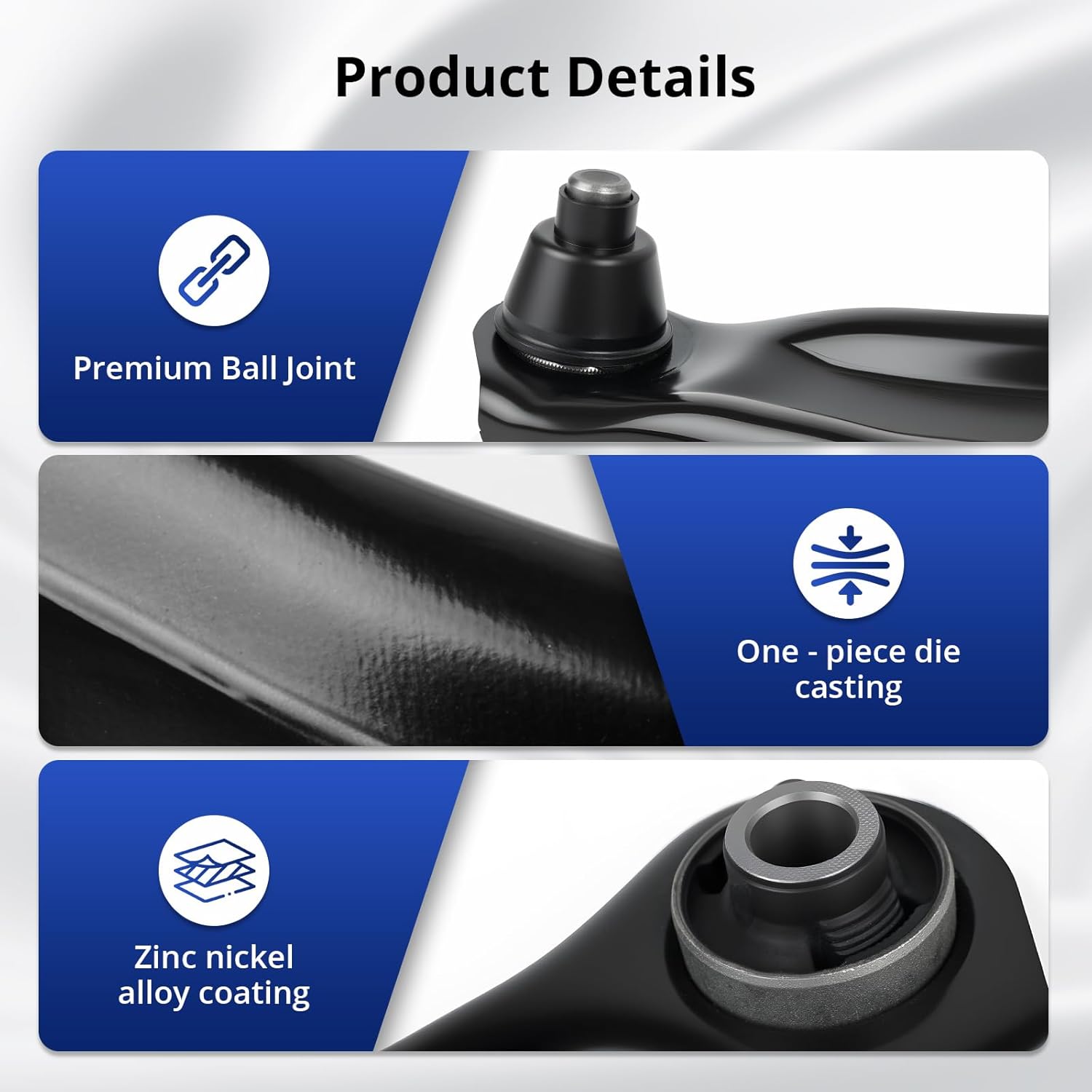2PCS Front Lower Control Arm Fit for Nisan Versa 2013-2019, 2012 Versa Sedan(1.6L & 4-Door Sedan Only), Versa Note 2014-2019, Micra 2015-2019, with Ball Joint Replace for K621576 K621577