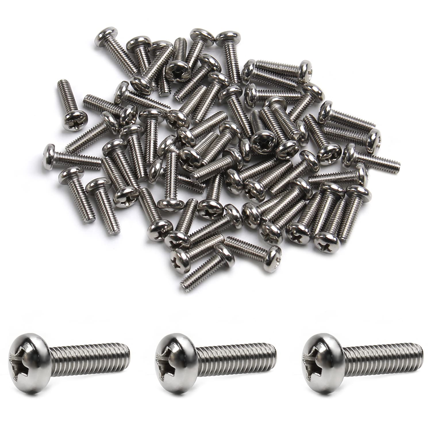 M4 Machine Screws - 30 Pack Stainless Steel -32