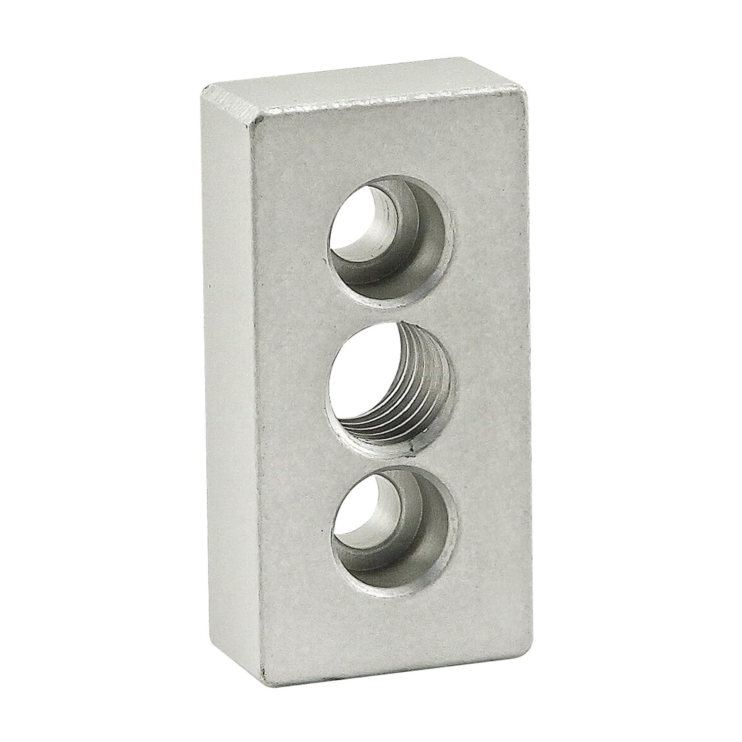 80/20 Inc., 10 Series, Part# 2361, 1" x .5" x 2" Base Plate with 1/2-13 Tap Thru in Center