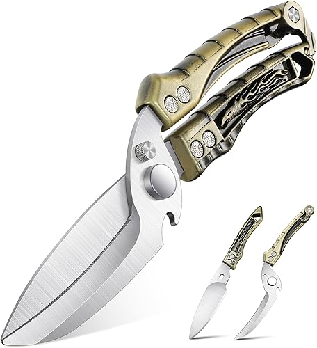 Miniatura 12 de Dream Reach Tijeras para aves de corral, tijeras de cocina resistentes para alimentos con mango ergonómico, tijeras culinarias japonesas de acero de