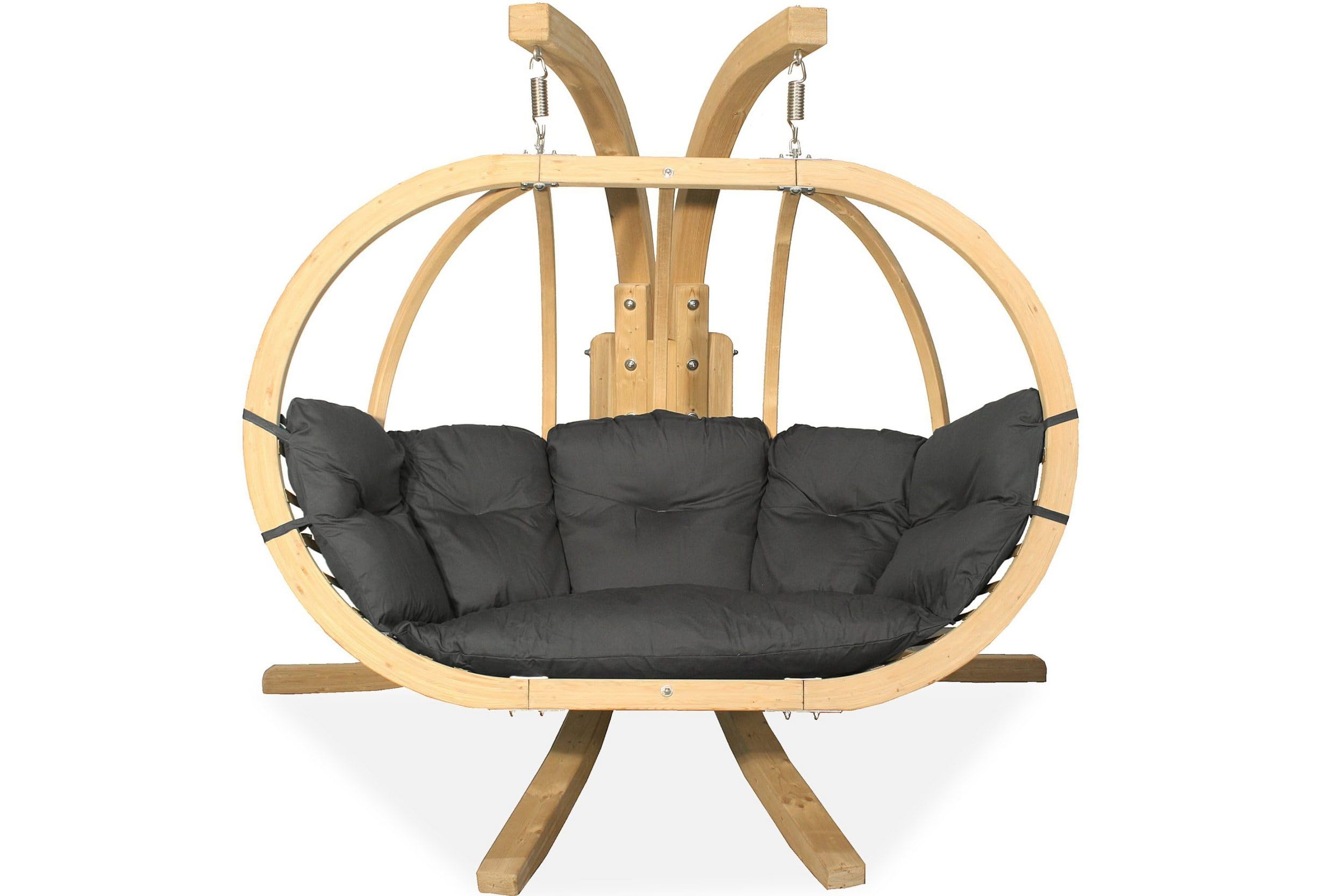 KONSIMO Fauteuil suspendu avec support ou sans - 1 place/2 places avec coussin, résistant aux intempéries et résistant, pour l'intérieur et l'extérieur - Pour l'intérieur et l'extérieur (fauteuil