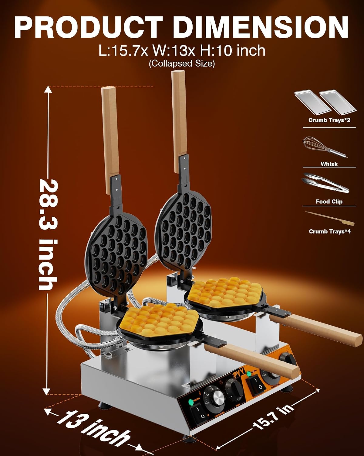 Hand cleaning the non-stick waffle plate with a blue sponge