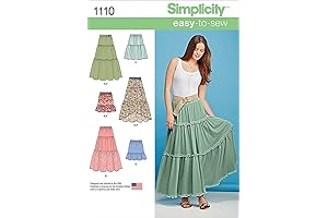 Simplicity Learn to Sew Tiered Maxi Skirt Pattern