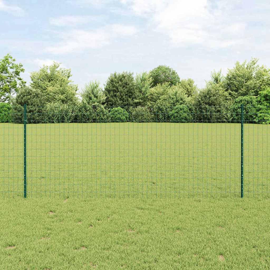 Green Garden Fence 1 x 10 m Steel PVC Privacy Screen Panels 1000 x 270 x 100 cm Diseño Moderno Resistente Borde para Patio Uso Exterior