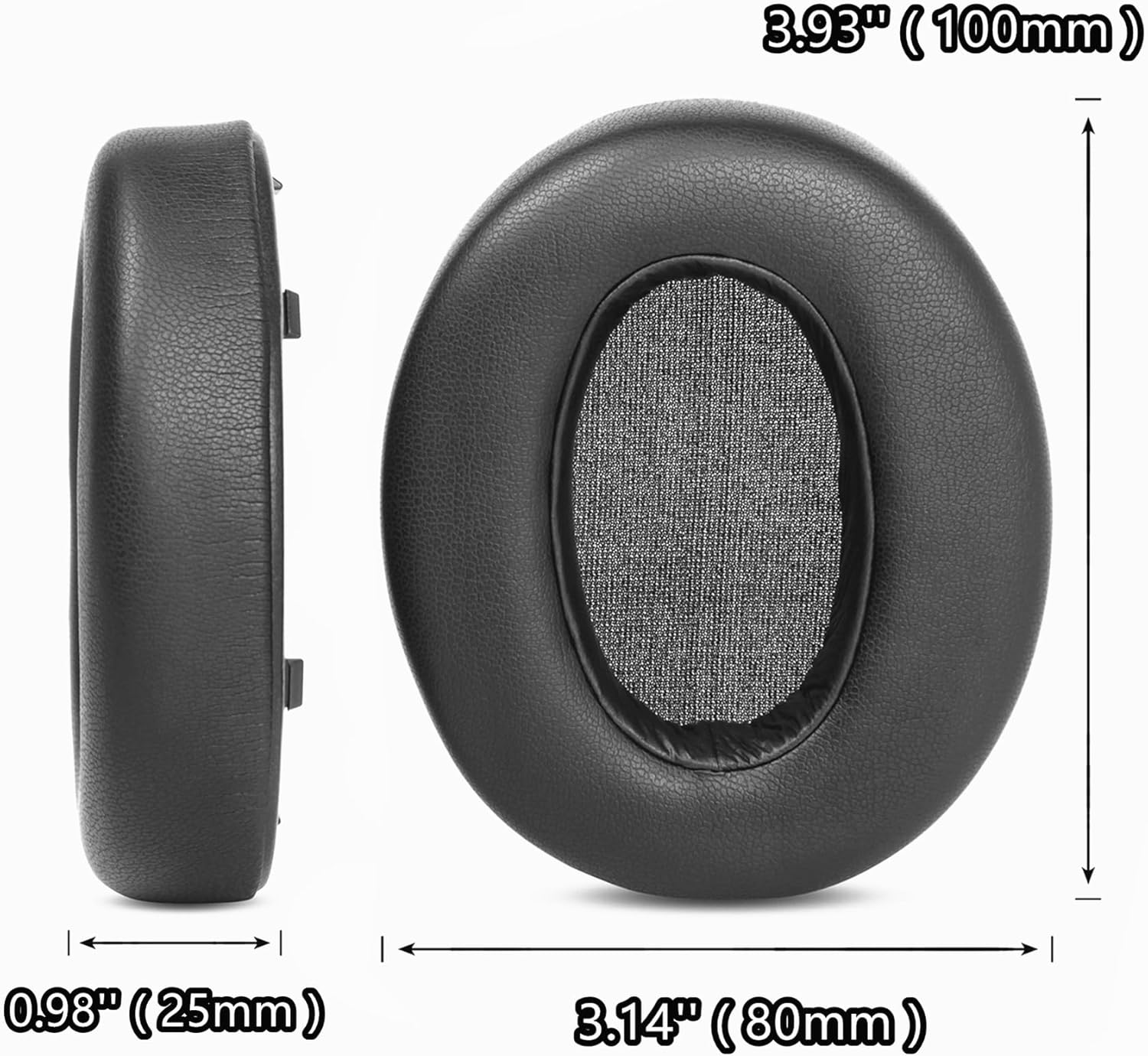 WH-XB910 Headset Ear Pads Ear Cushions Replacement Compatible with Sony WH-XB910N XB910N Extra Bass Noise Cancelling Headphones Protein Leather Earpads Black - Image 4
