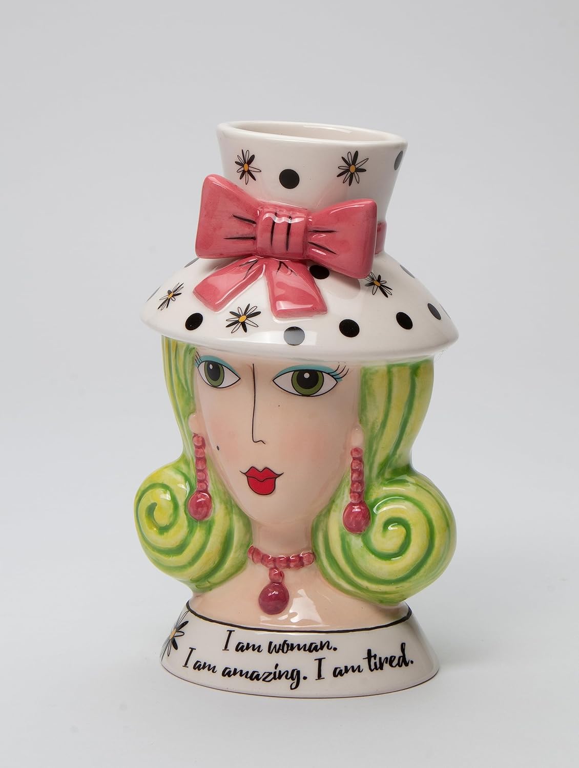 Cosmos Gifts 62610 "I' am Woman. I' am Amazing. I' am Tired Lady Makeup Brush Holder/Vase
