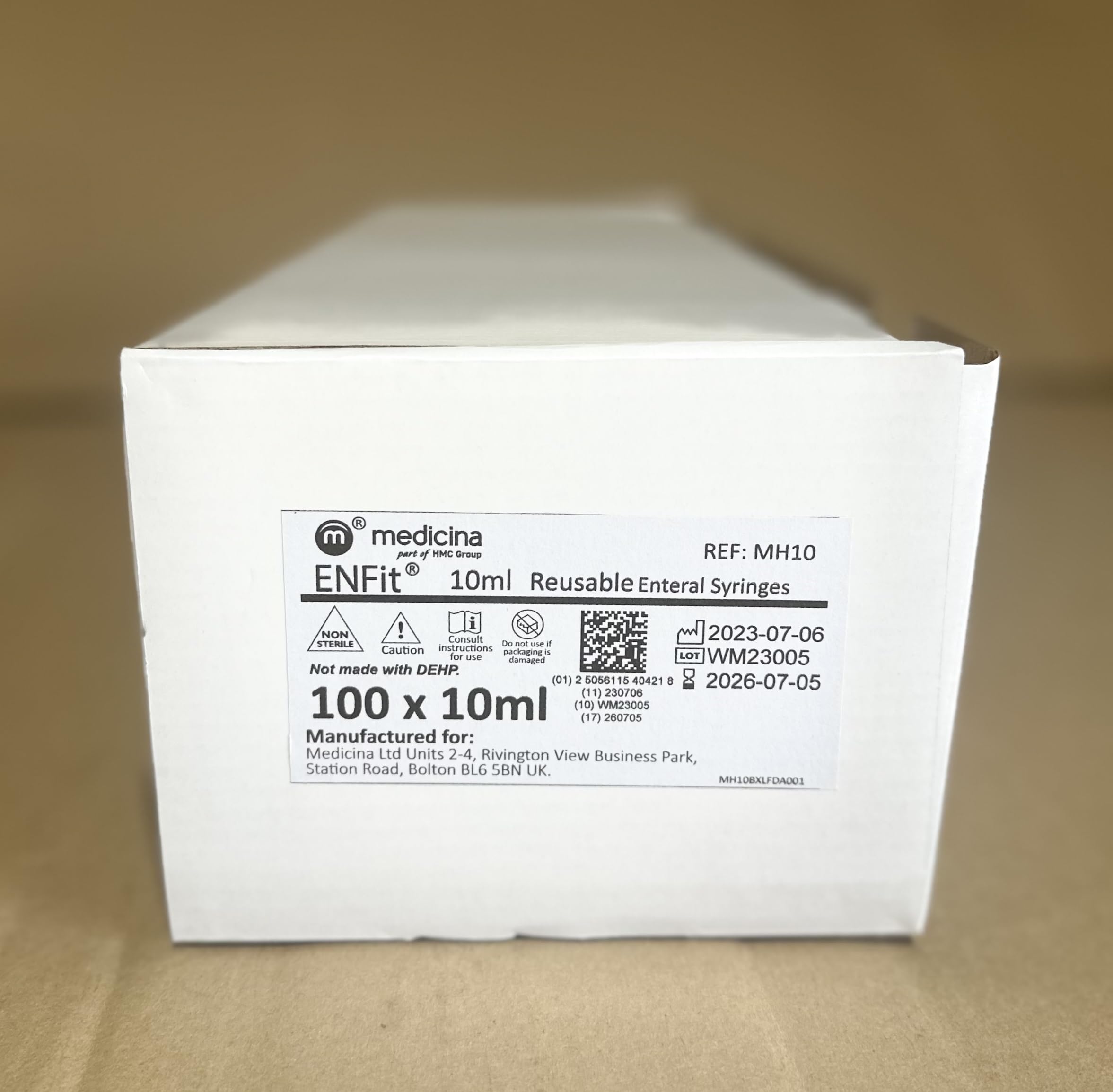 ENFit Reusable Sterile Syringe w/O-ring-10ml.