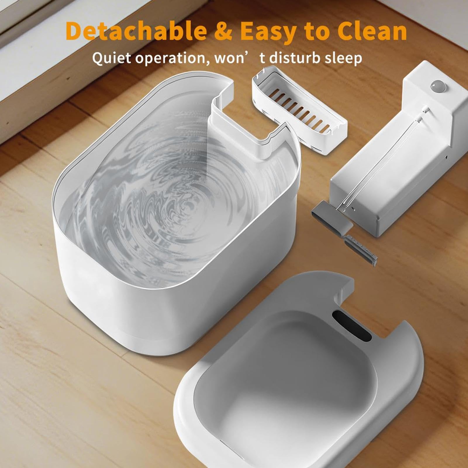 Fuente de Agua Automática para Gatos Dispensador de Bebida Inalámbrico de 2 | Fuente de Agua Recargable para Mascotas para Animal Pequeño Animal Pequeño de Interior en el Suelo