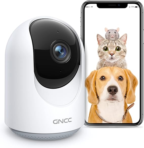 GNCC Pet Camera, Dog Camera, Pet Cameras with APP, Cat Camera 1080P, 360° Pan(APP Control