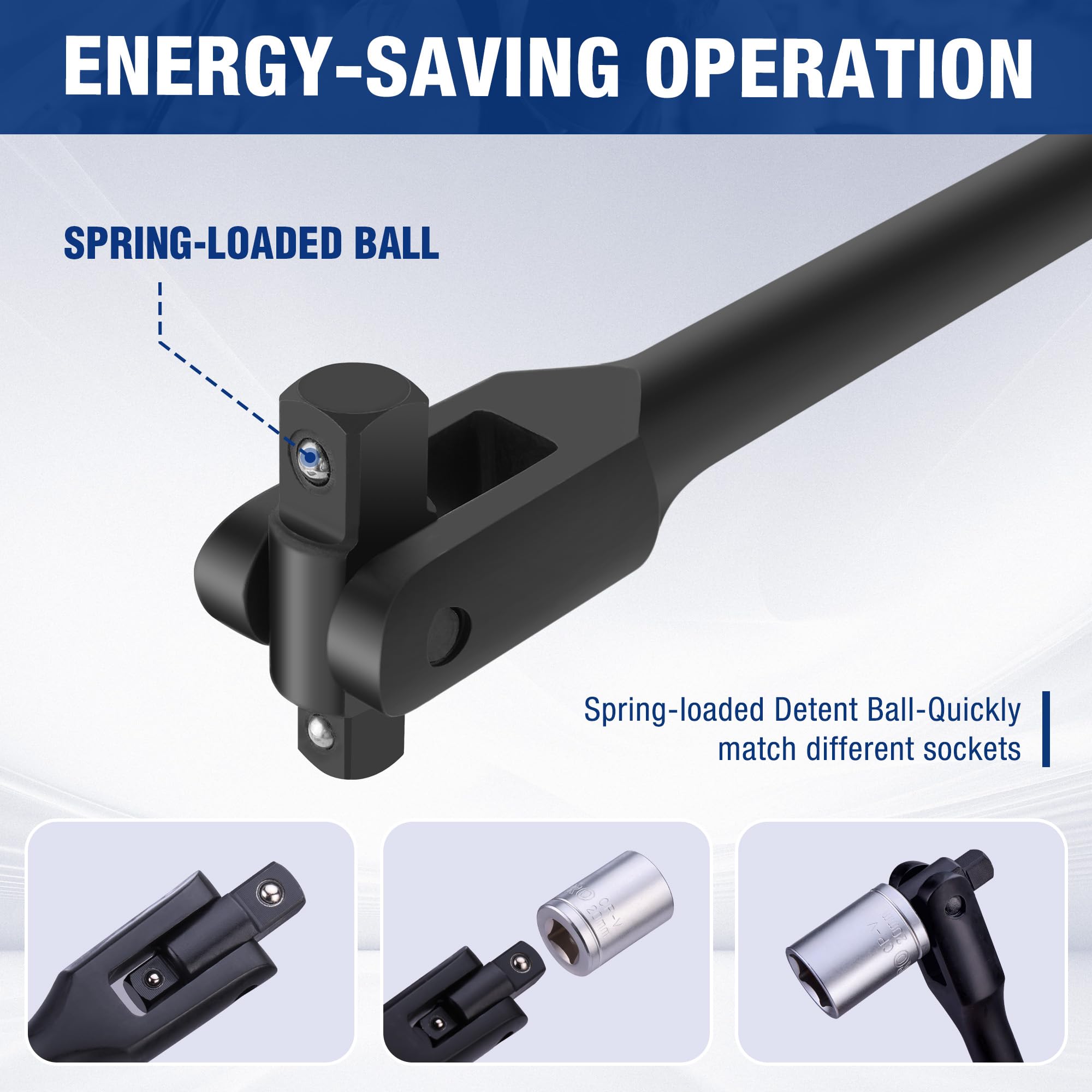 WORKPRO Breaker Bar - 24" Dual Drive -6
