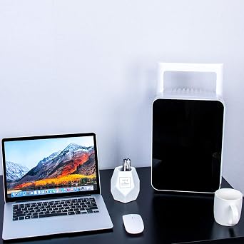 Mini Fridge for Bedrooms 10L/12 Cans with AC/DC Powered, Quiet Mode, Small Skincare Portable Beauty Fridge for Cosmetic, Office or Car, Black [Energy Class F]