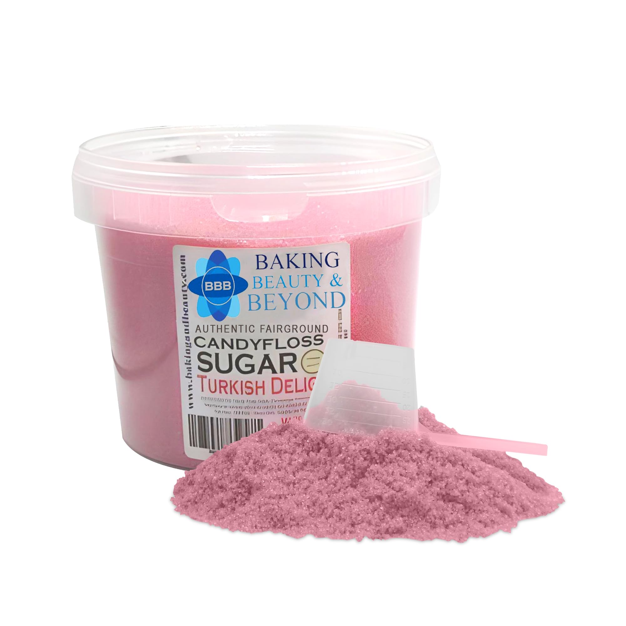 Baking Beauty and Beyond Premium Candy Floss Sugar 800g - Turkish Delight Flavour — image 1
