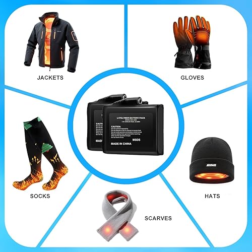 Miniatura 3 de Batería recargable de 7.4V 3200mAh para guantes calentados