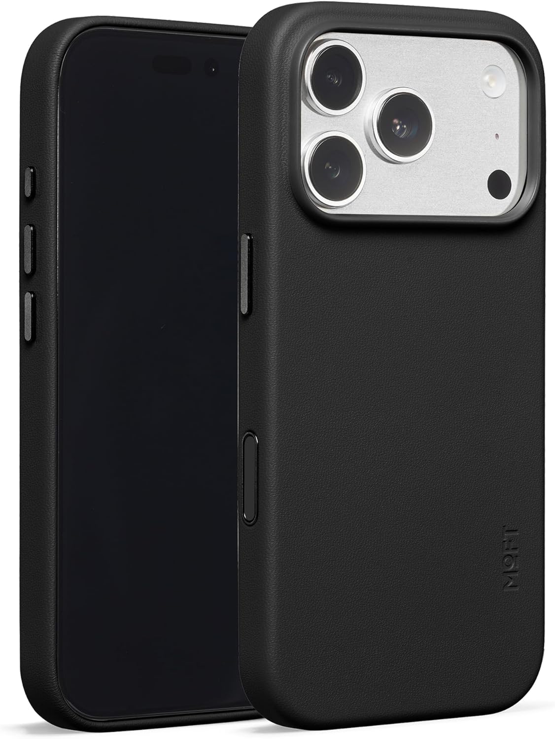 MOFT MOVAS Snap Case for iPhone 17 Pro, MagSafe Compatible, Soft-Touch Vegan Leather, Classic Minimalist Design, Lightweight, Stain-Resistant & Camera Protection