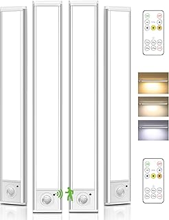 12 Kitchen Upper Cabinets Ideas for Smart Vertical Space Use 19 4Pack 12inch Under Cabinet Lighting, Rechargeable Motion Sensor Light Wi...