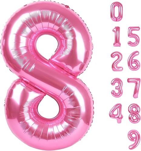 Vista 407 de Globos de números 0 de 40 pulgadas, globos negros de números para números 10, 20, 30, 40, 50, 60, 70, 80, 90, 100, globos de números 10, 20, 30, 40