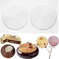 Vista 8 de Molde redondo de silicona Tourbillon para hornear círculo, diámetro de disco de 15 cavidades, 2 pulgadas