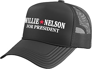 for President Black Tee Trucker Hat with Adjustable Mesh Back