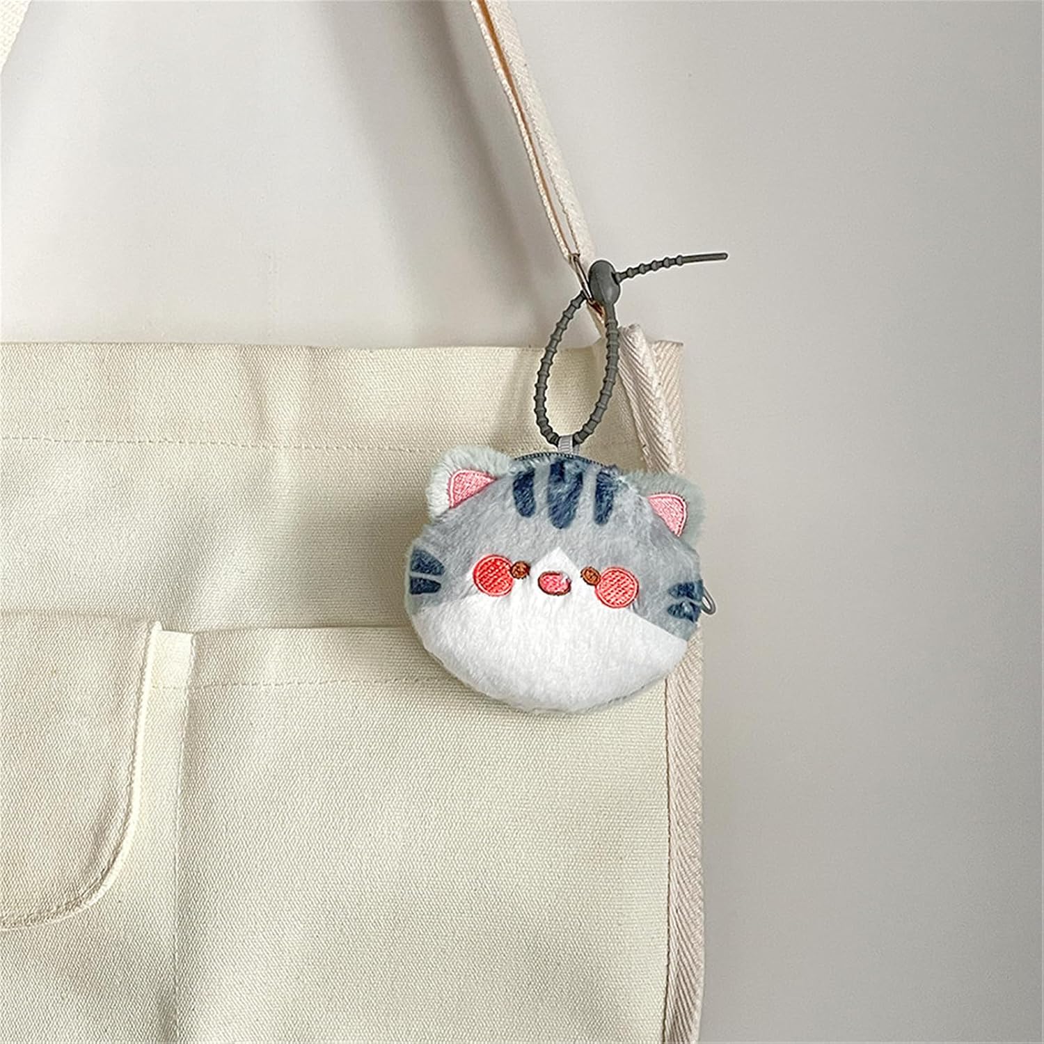Creative Coin Purse Small Wallet Keychain Pendant Coin Pouches Plush Cats Change Purse for Backpack Decoration Small Wallets