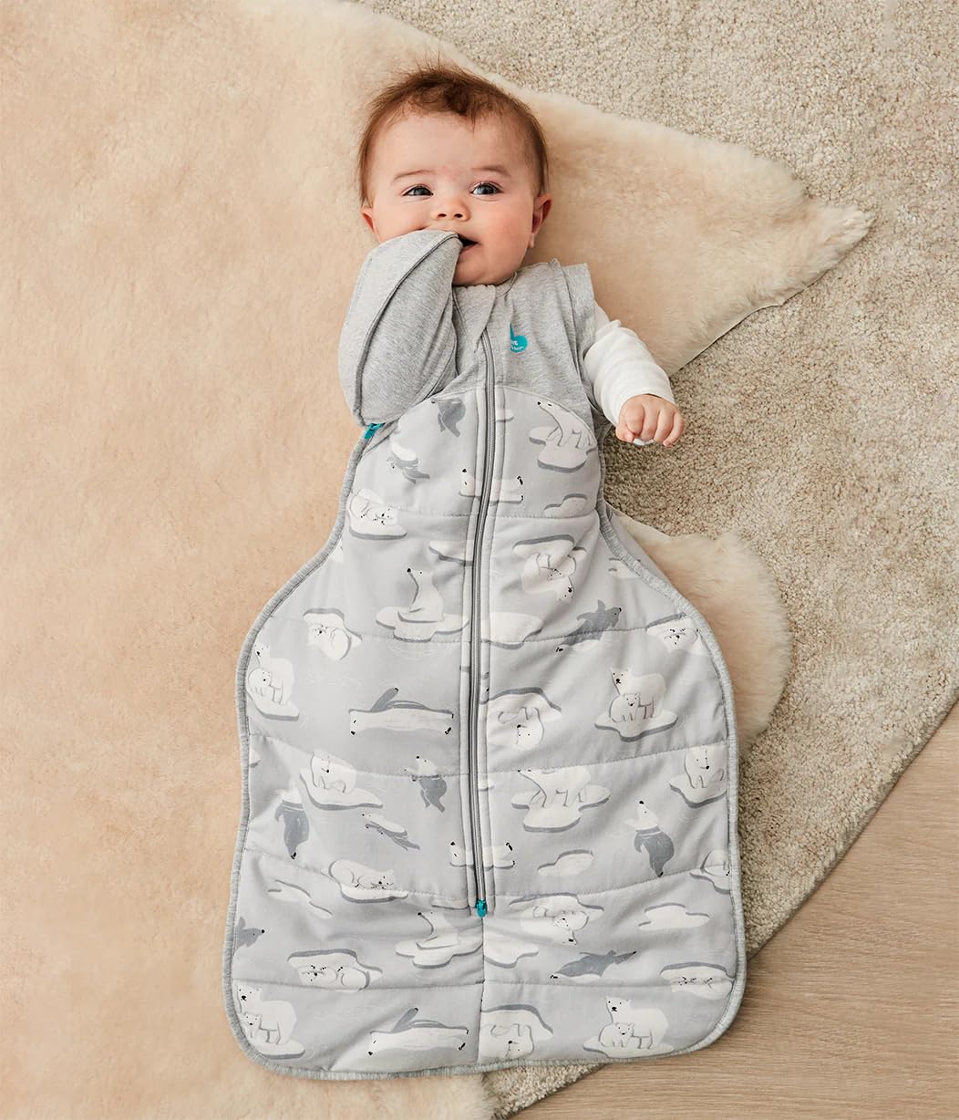 Love to Dream Swaddle UP Transition Bag Extra Warm 3.5 TOG, Gray, Large, 19-24 lbs, Patented Zip-Off Wings, Gently Help Baby Safely Transition from Being Swaddled to Arms Free Before Rolling Over - Image 2