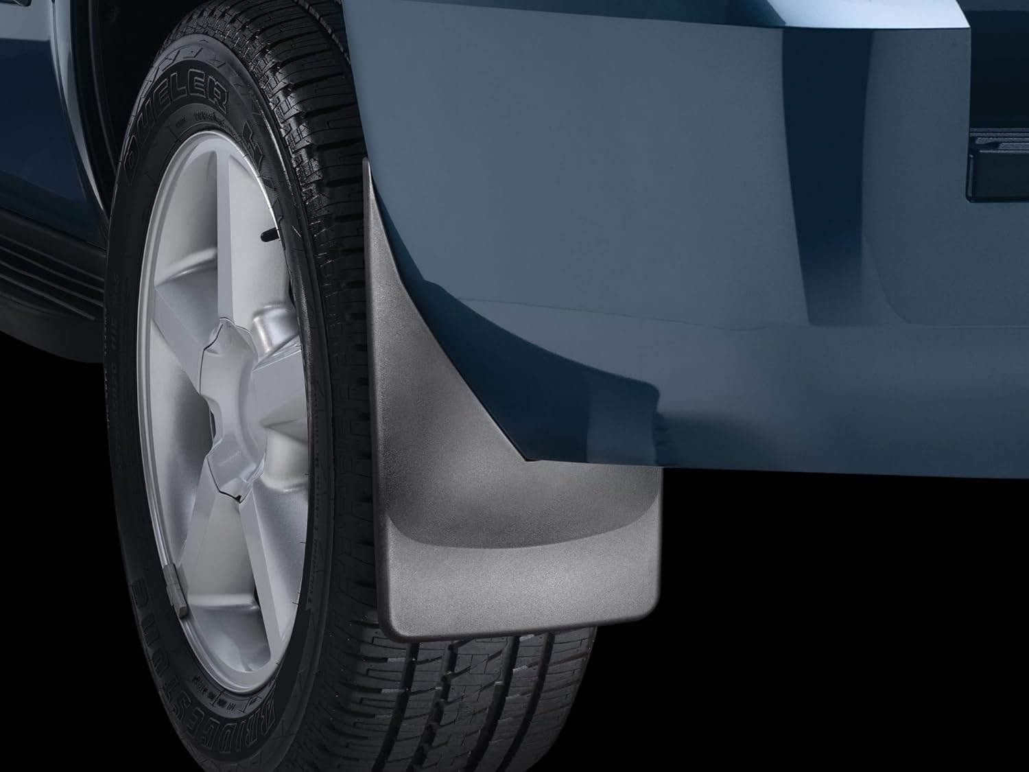 WeatherTech Custom No Drill Splash Guard MudFlaps for Chevrolet Tahoe, Tahoe - Rear Pair (120015), Black