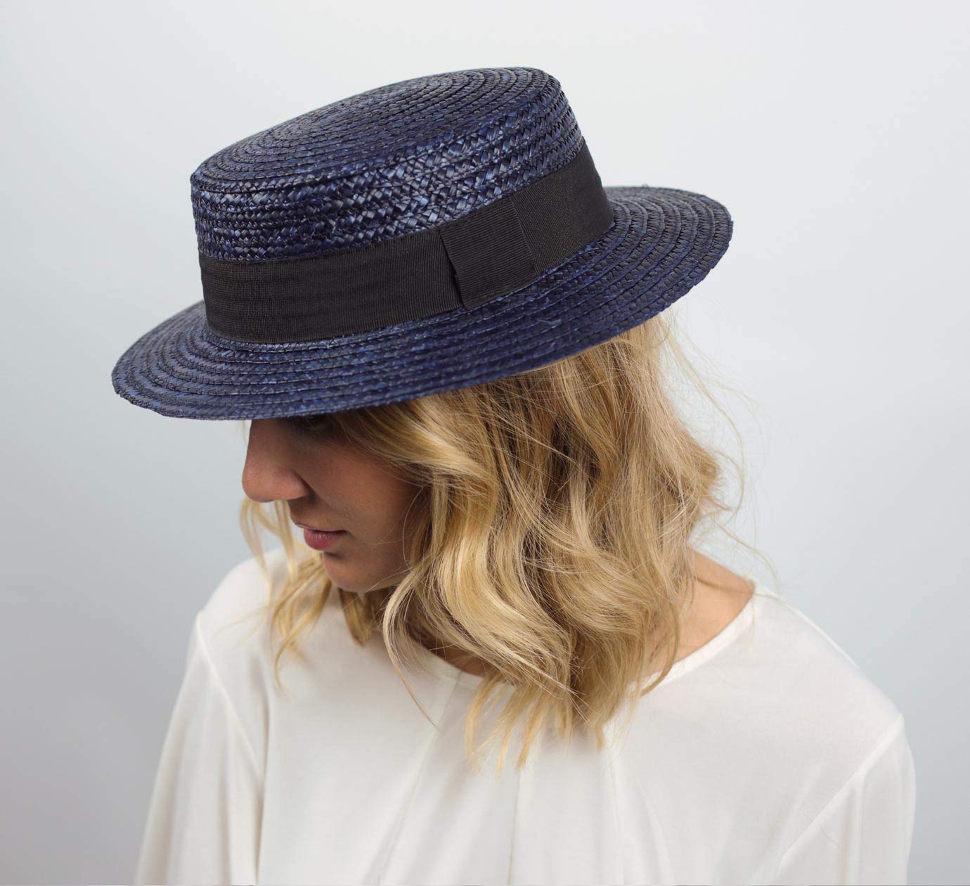 Chapeau canotier Paille Homme ou Femme Nude Boater