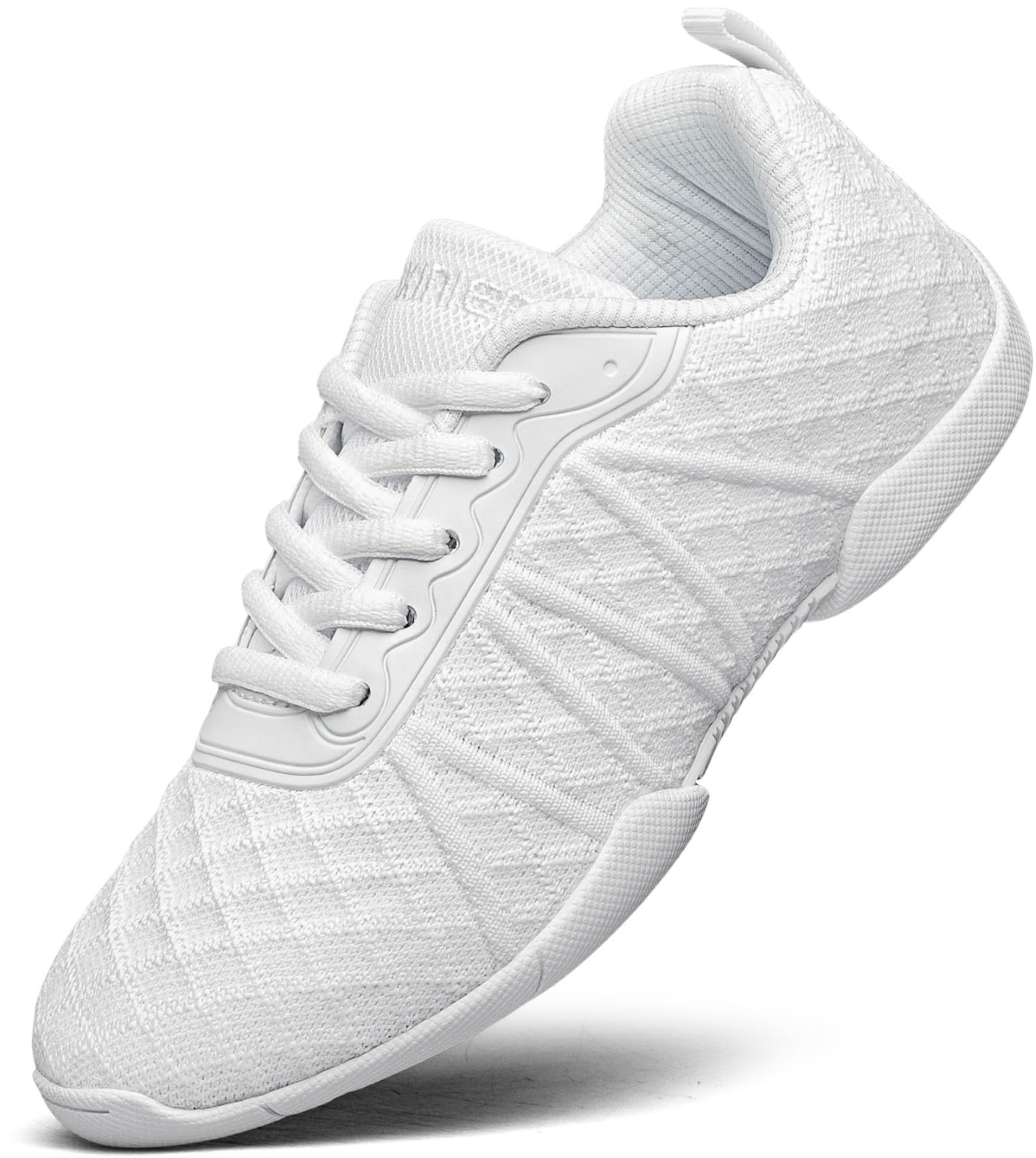 BAXINIER Cheerleading-Sneaker für Mädchen, Weiß, für Training, Tanz, Tennis, leichte Jugend-Wettbewerbsschuhe