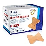 Flexible Fabric Bandages - Flex Fabric Adhesive Bandages Finger-Tip Care and to Protect Wounds from Infection - (100 Count Box)