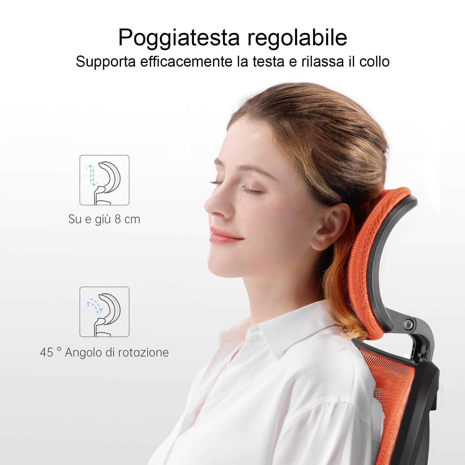 SIHOO M18, Sedia Ufficio Ergonomica, Sedia scrivania con Braccioli Regolabili 3D,Sedia Ergonomica con Supporto Lombare,Sedia Gaming con Poggiatesta Regolabile,Delicato sulla Pelle Mesh (Rosso)