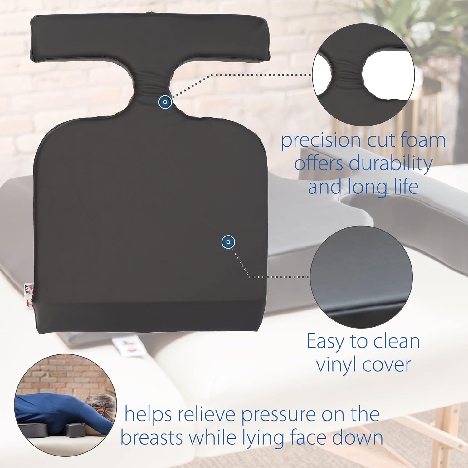 Core Products Breast Comfort Cushion Positioning Bolster - Black