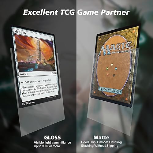 Miniatura 3 de Paquete de 300 fundas para tarjetas MTG Pro Clear MTG resistentes al desgarro, fundas MTG mate rugosas, fundas estándar Magic The Gathering