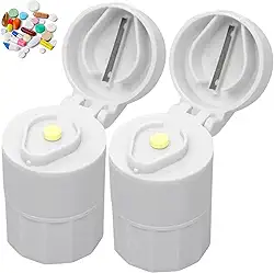 Kit com 2 Portas Comprimidos medicamentos Remédio Capsulas Caixa Porta Medicamentos com Cortador de Comprimidos Armazenador Triturador Caixa Porta Organizador Cápsulas