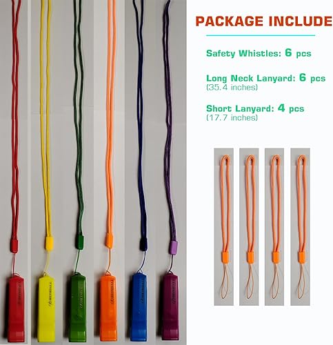 Miniatura 2 de HEIMDALL Silbato de Emergencia con Cordón para Seguridad en Navegación, Campamento, Montañismo, Caza, Señalización de Rescate de Supervivencia