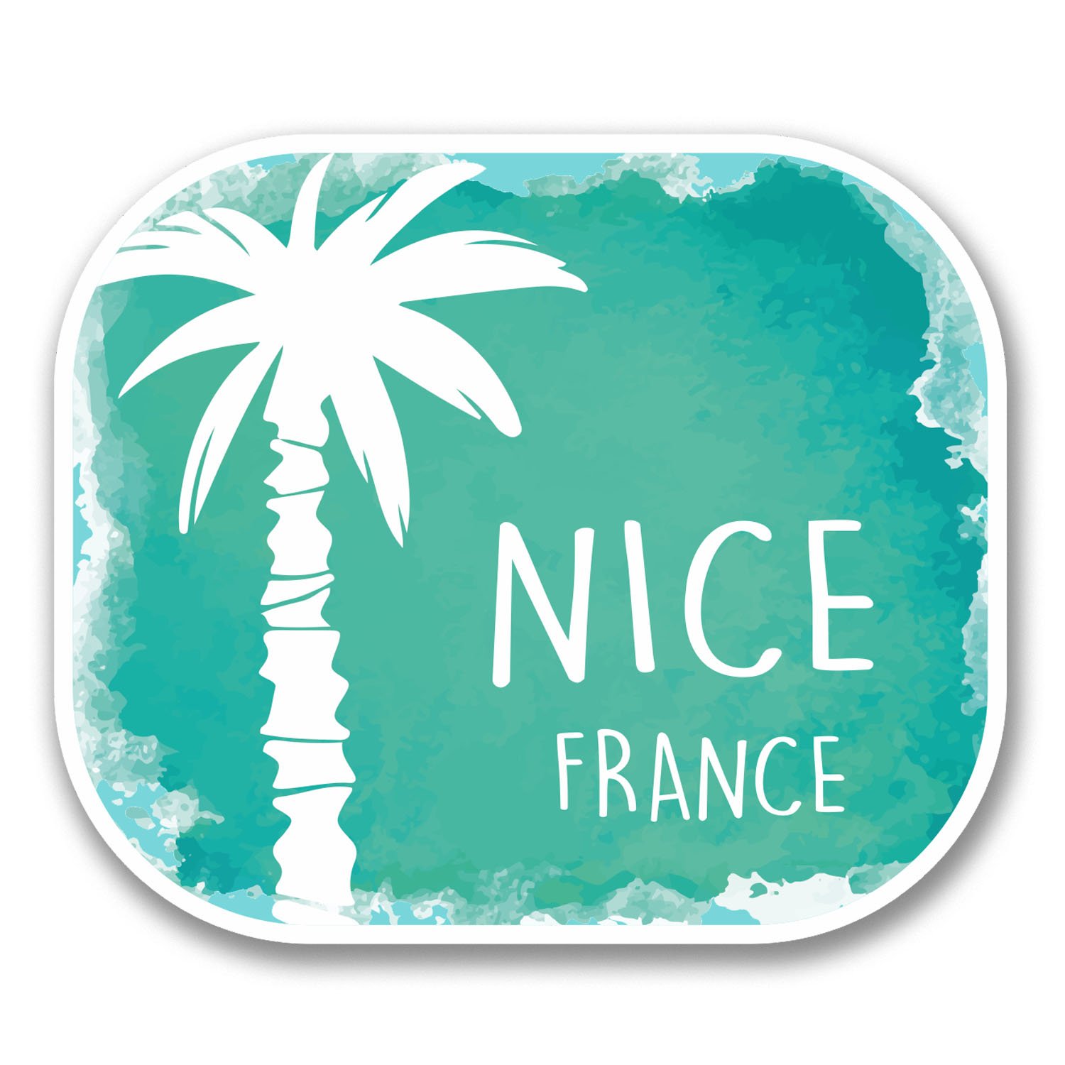 Destinationvinyl Multi 2 X 10Cm Nice France Vinyl Sticker Laptop Travel Luggage French Riviera #6331 (10Cm Wide X 8.5Cm Tall)