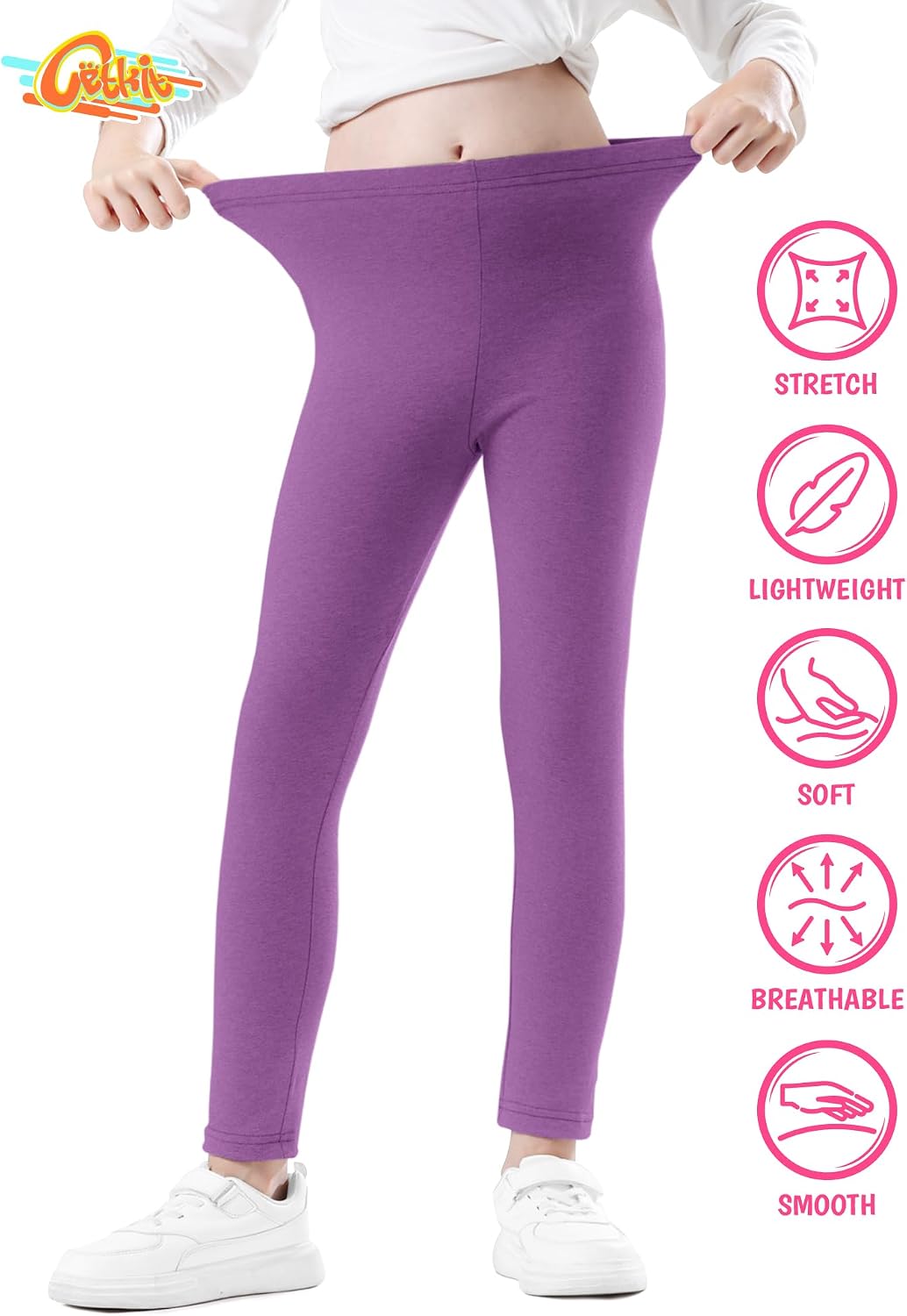 Girls Leggings Cotton Leggings for Toddler Footless Girls Pants Stretchy Baby Girl's Pants Infant Basic Size 6M -14Y
